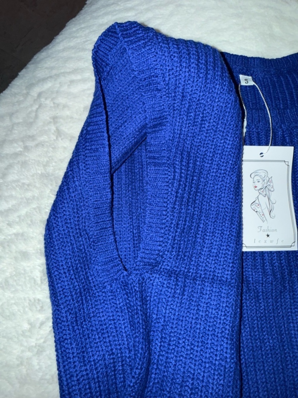2 x 20$ NWT Sleeveless Cropped Knit Top in Cobalt Blue - Size S - Picture 5 of 6